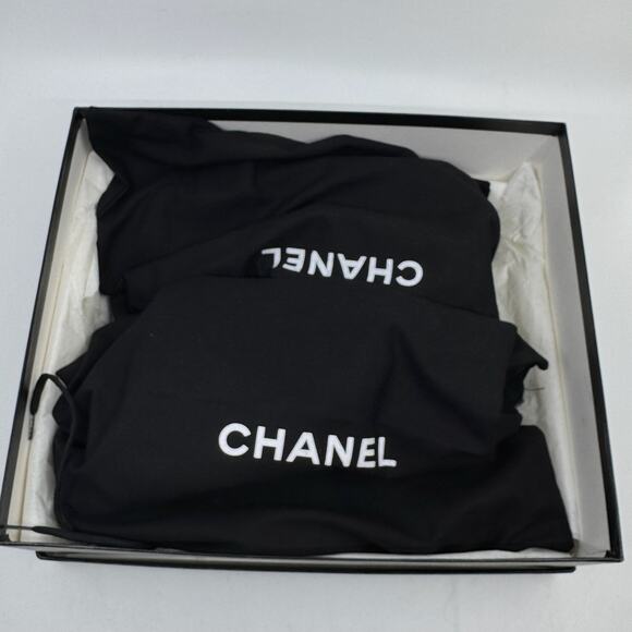 CHANEL Lambskin Leather Knee High  Cap Toe Riding Boots (box + dustbag) - Picture 16 of 16